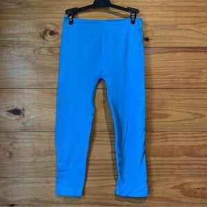 New Fashion Turquoise Blue Cropped Leggings OS